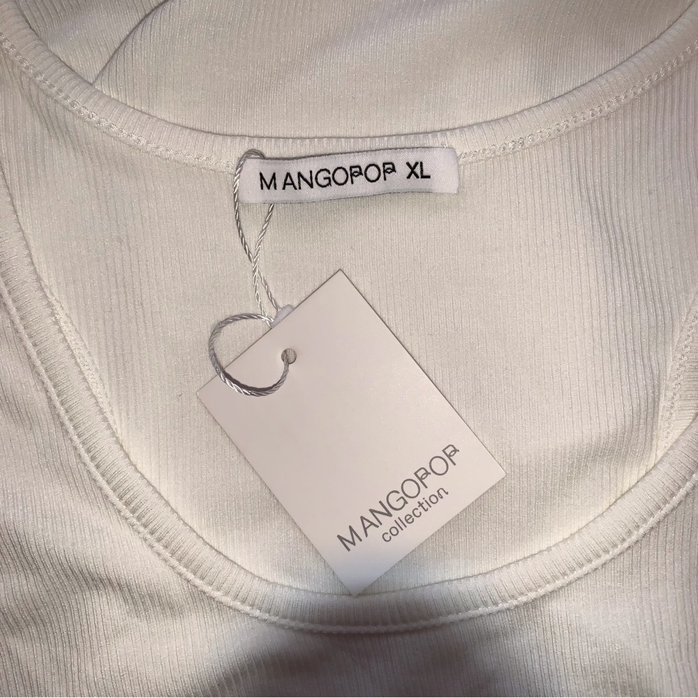 Mangopop Ribbed Racerback Bodysuit Tank Top - Picture 11 of 13